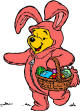 Pooh Bear with Easter Egg Basket